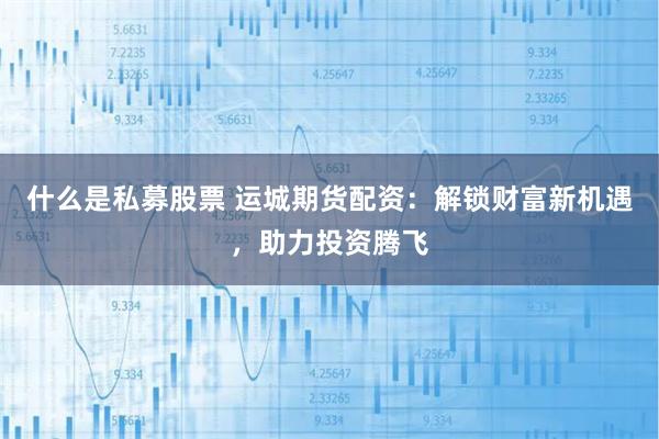什么是私募股票 运城期货配资：解锁财富新机遇，助力投资腾飞
